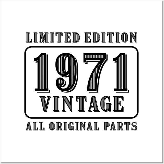 All original parts vintage 1971 limited edition birthday Wall Art by colorsplash